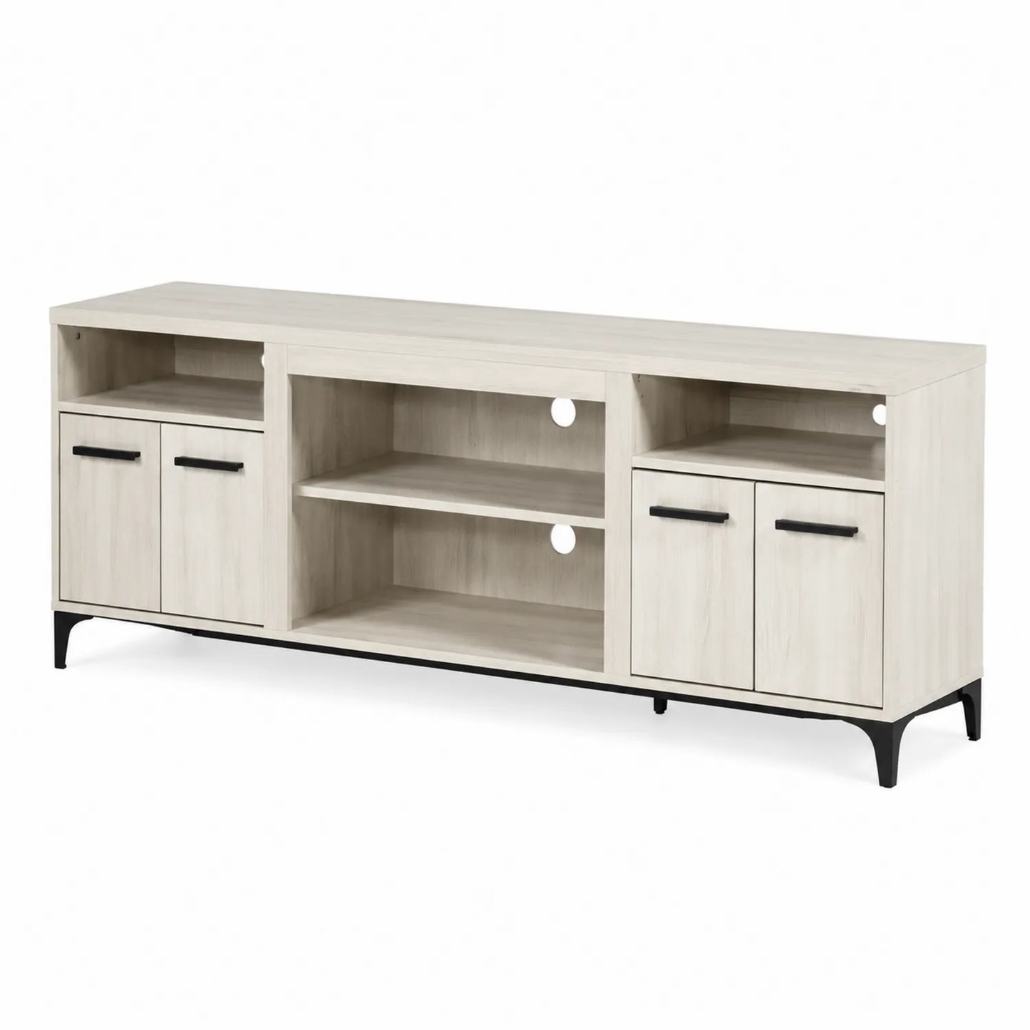 TV-Schrank in Holzoptik 150x40x55cm mit Türen und Regalen