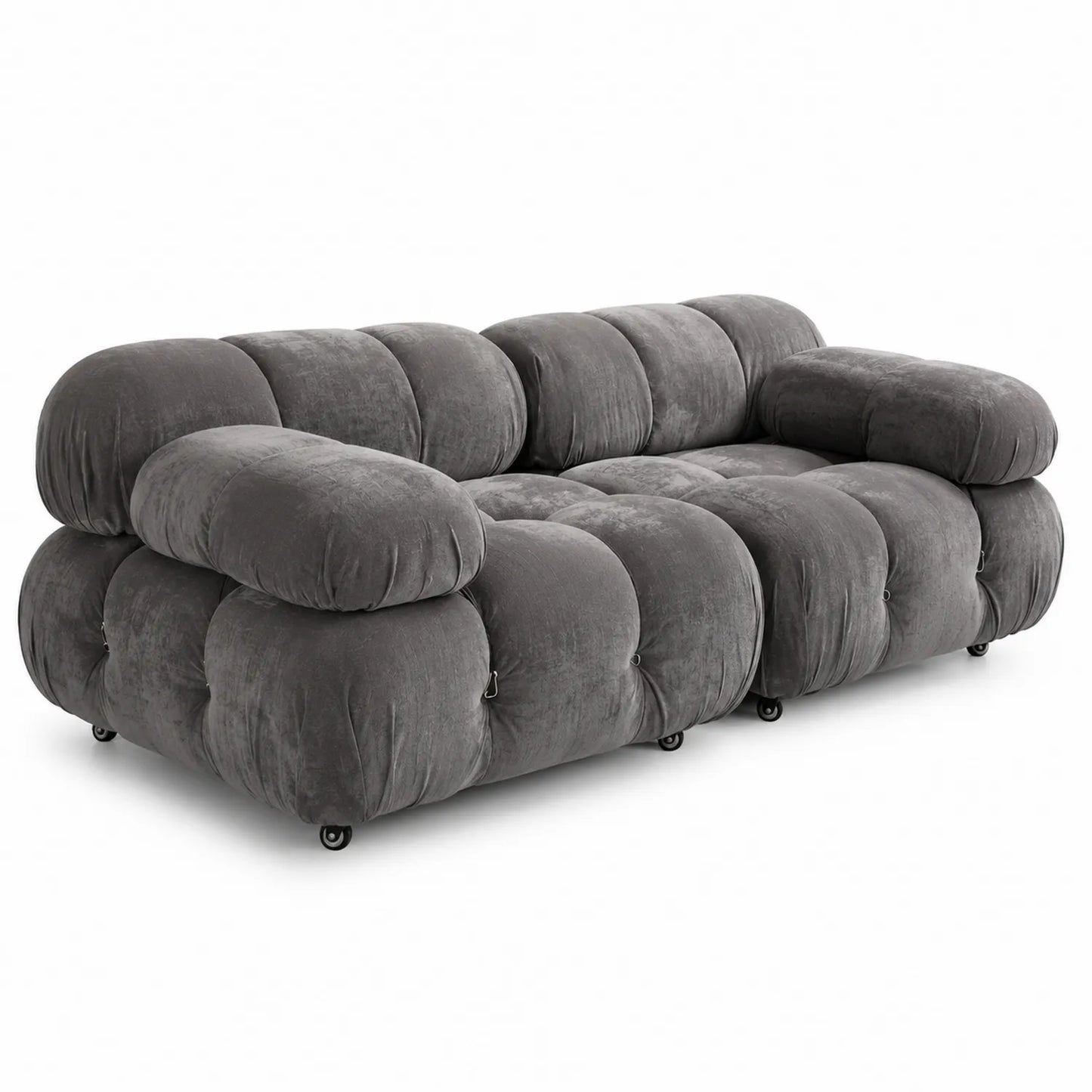 3-Sitzer Sofa Samt Grau