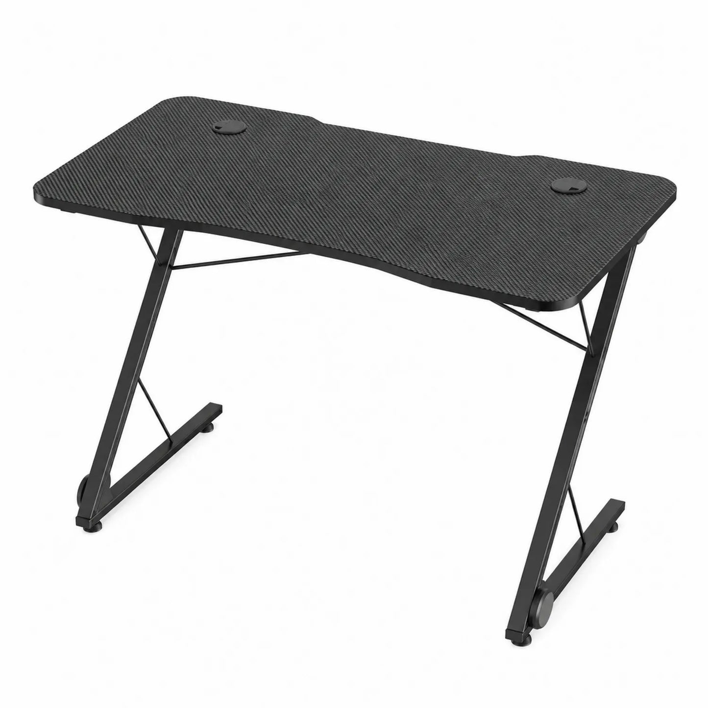 Schreibtisch Z-förmig Metall Schwarz 120x60x75 cm