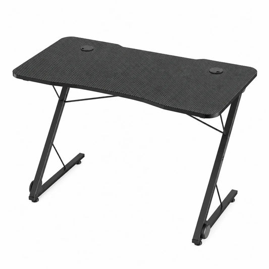 Schreibtisch Z-förmig Metall Schwarz 120x60x75 cm