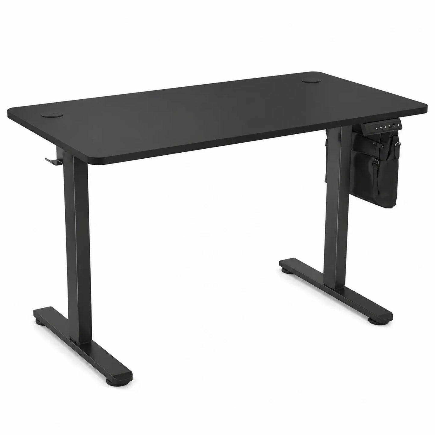 Höhenverstellbarer Schreibtisch aus MDF mit Stahlgestell Schwarz 120 x 60 x 75-125 cm