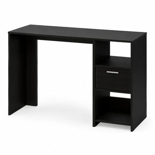 Schreibtisch mit Regal aus Holzwerkstoff Schwarz