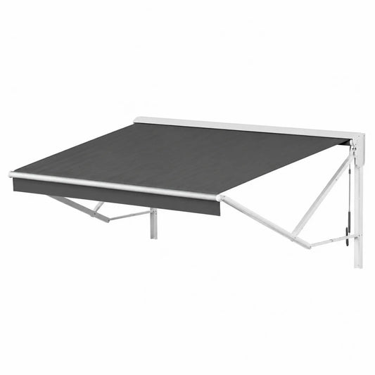 Markise Aluminium Grau 300x250 cm Polyester